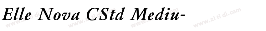 Elle Nova CStd Mediu字体转换
